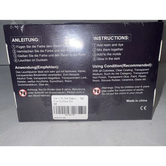 Glow in The Dark Pigment Powder, 10 Color Epoxy Resin Luminous Powder Non-Tox... - Picture 3 of 3